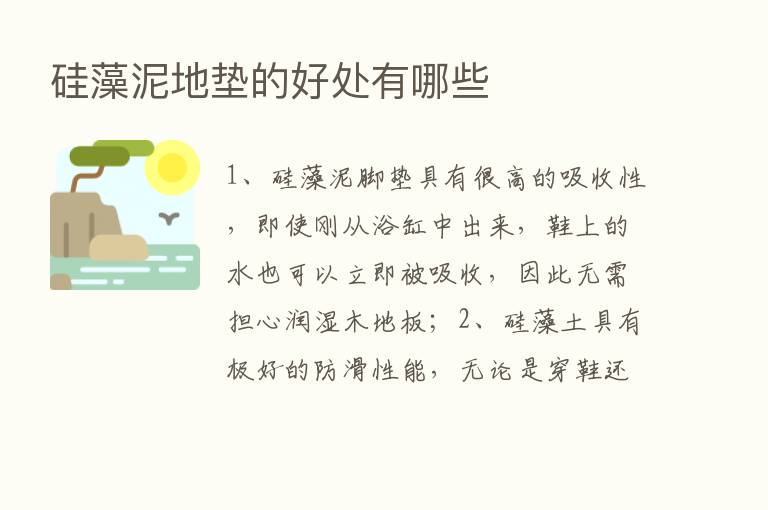 硅藻泥地垫的好处有哪些