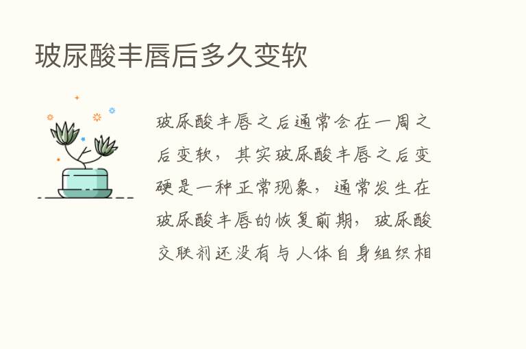 玻尿酸丰唇后多久变软