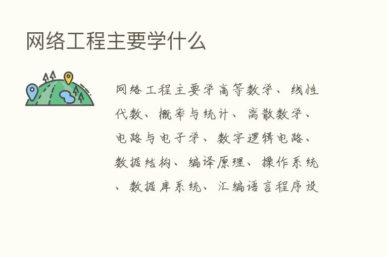 网络工程主要学什么