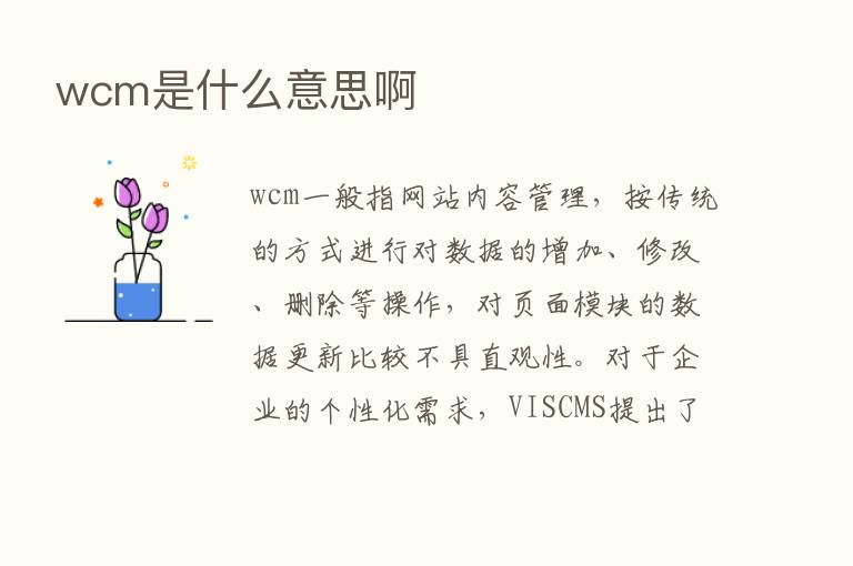 wcm是什么意思啊