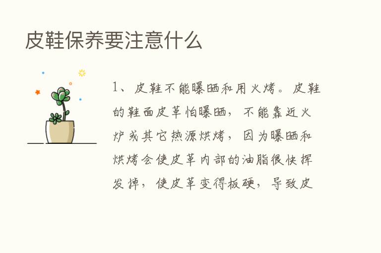 皮鞋保养要注意什么