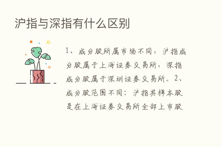 沪指与深指有什么区别