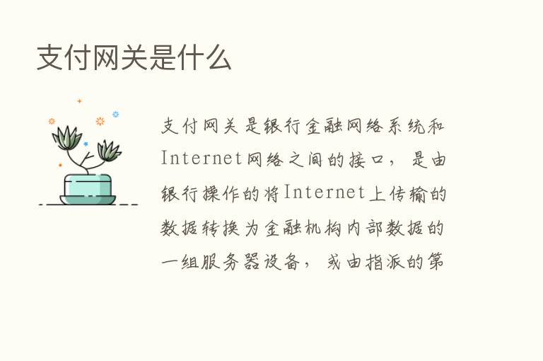 支付网关是什么