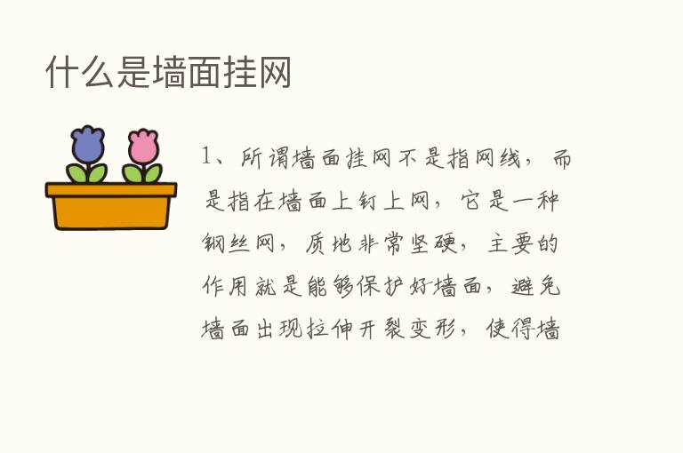 什么是墙面挂网