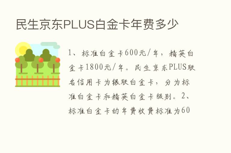 民生京东PLUS白金卡年费多少