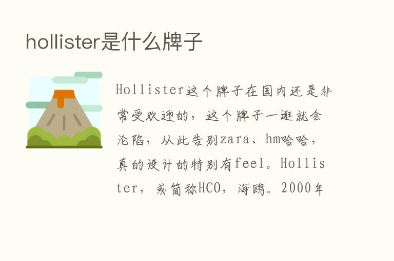 hollister是什么牌子