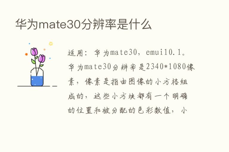 华为mate30分辨率是什么