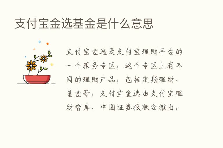 支付宝金选基金是什么意思