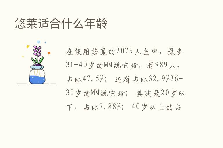 悠莱适合什么年龄