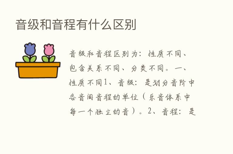 音级和音程有什么区别