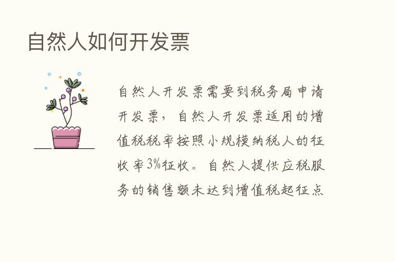 自然人如何开发票