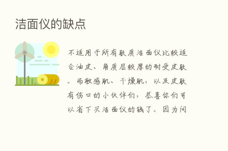 洁面仪的缺点