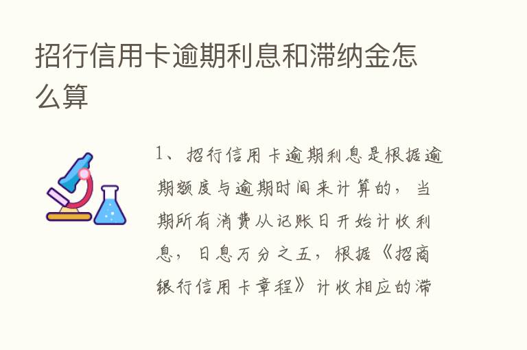 招行信用卡逾期利息和滞纳金怎么算