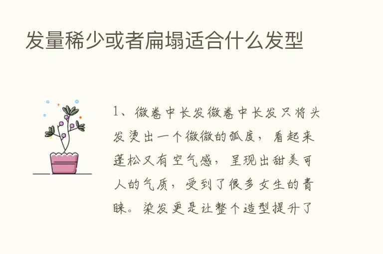 发量稀少或者扁塌适合什么发型