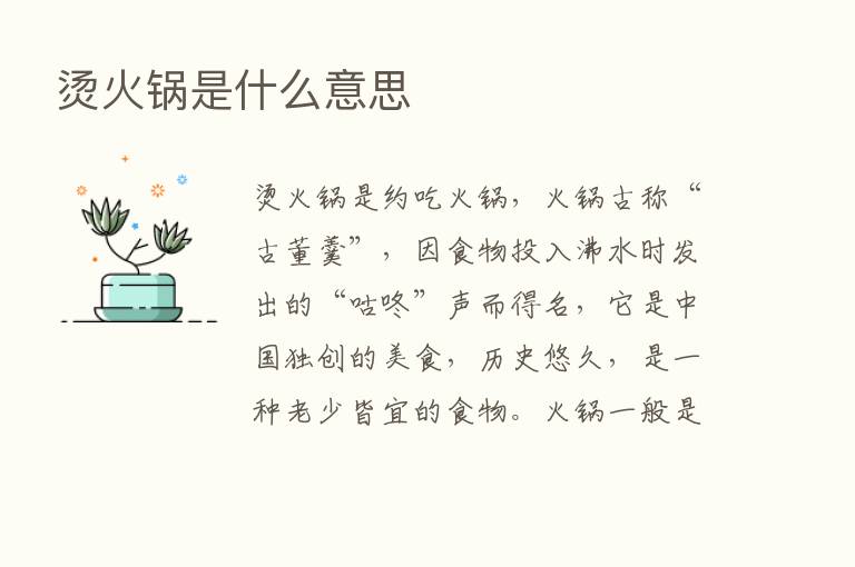 烫火锅是什么意思