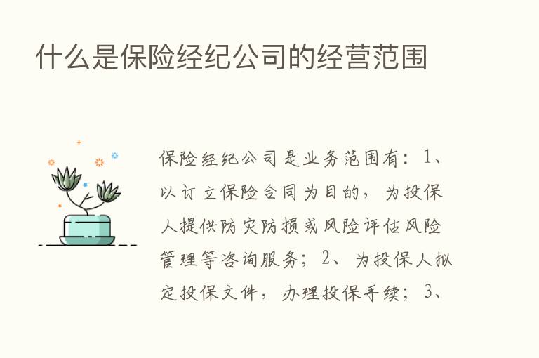 什么是      经纪公司的经营范围