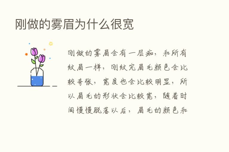 刚做的雾眉为什么很宽