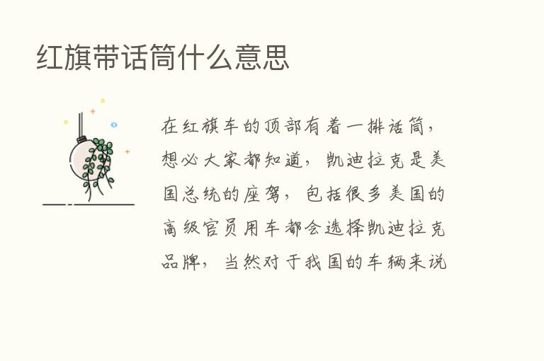 红旗带话筒什么意思