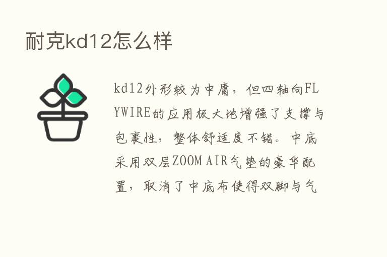 耐克kd12怎么样