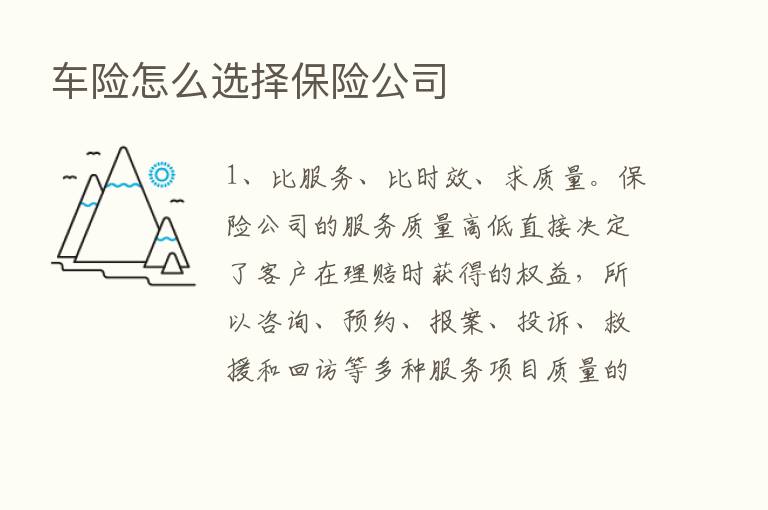 车险怎么选择      公司