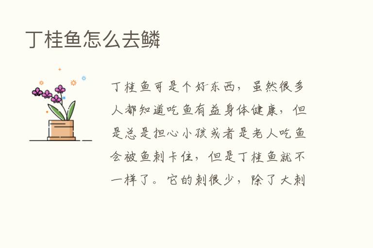 丁桂鱼怎么去鳞