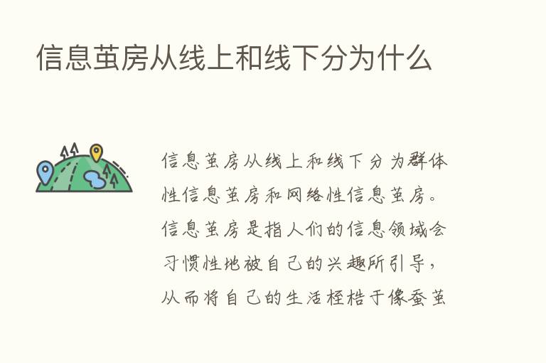 信息茧房从线上和线下分为什么