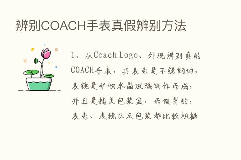 辨别COACH手表真假辨别方法