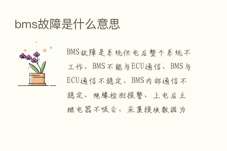 bms故障是什么意思