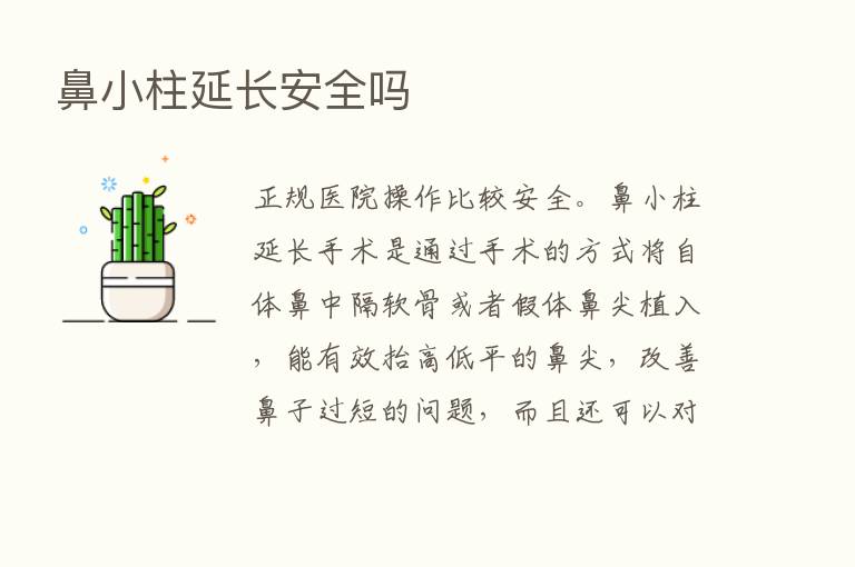 鼻小柱延长安全吗