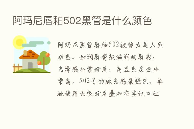 阿玛尼唇釉502黑管是什么颜色