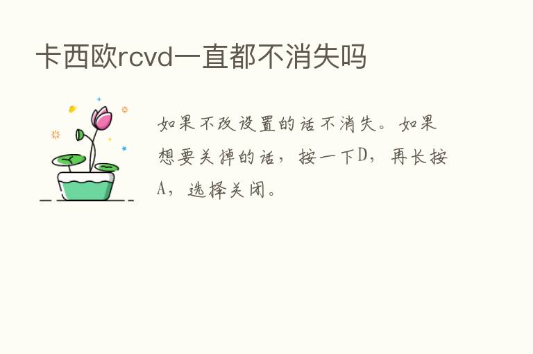 卡西欧rcvd一直都不消失吗