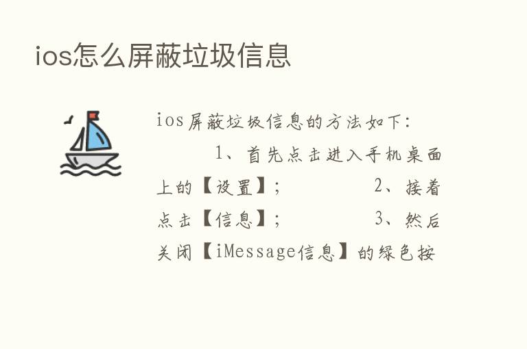 ios怎么屏蔽垃圾信息