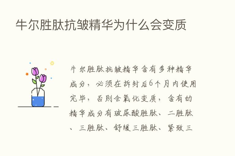 牛尔胜肽抗皱精华为什么会变质