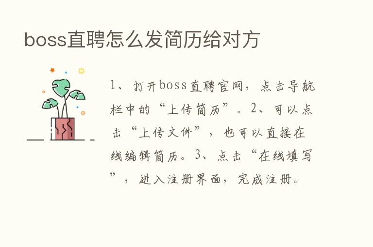 boss直聘怎么发简历给对方