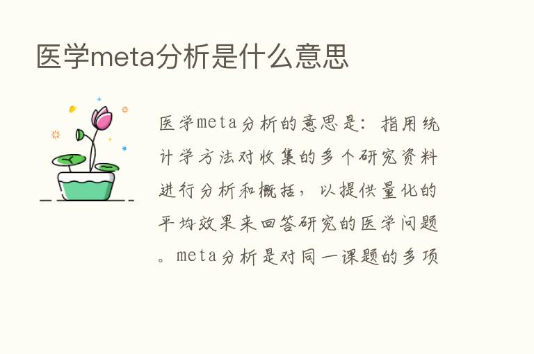 医学meta分析是什么意思