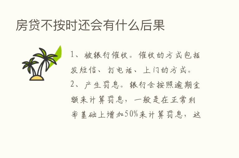 房贷不按时还会有什么后果