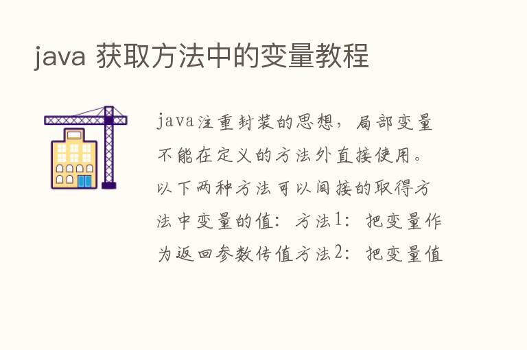 java 获取方法中的变量教程