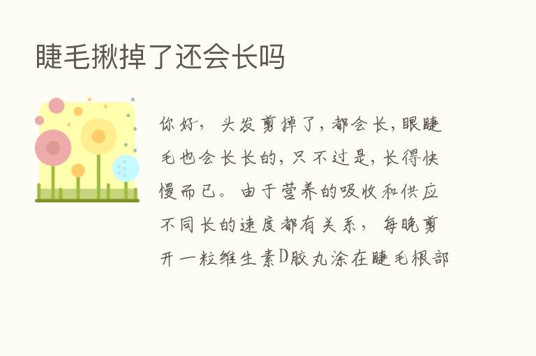 睫毛揪掉了还会长吗