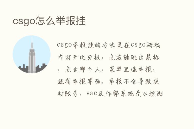 csgo怎么举报挂