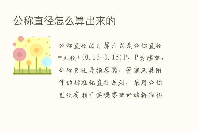 公称直径怎么算出来的