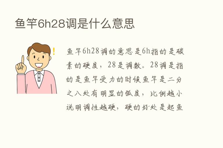 鱼竿6h28调是什么意思