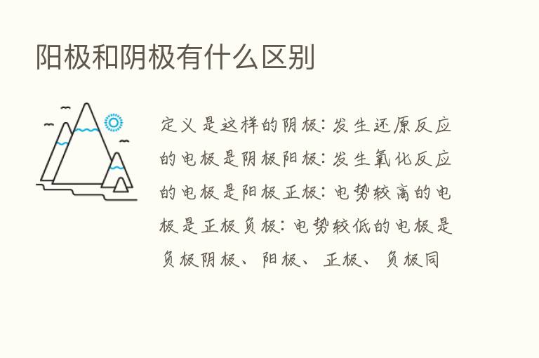 阳极和阴极有什么区别