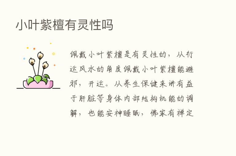 小叶紫檀有灵性吗