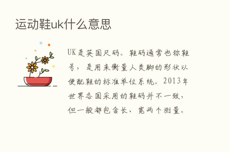 运动鞋uk什么意思