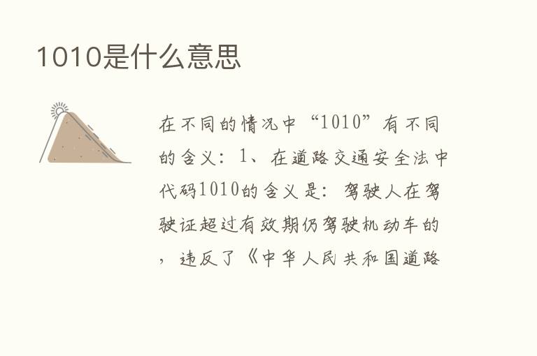 1010是什么意思