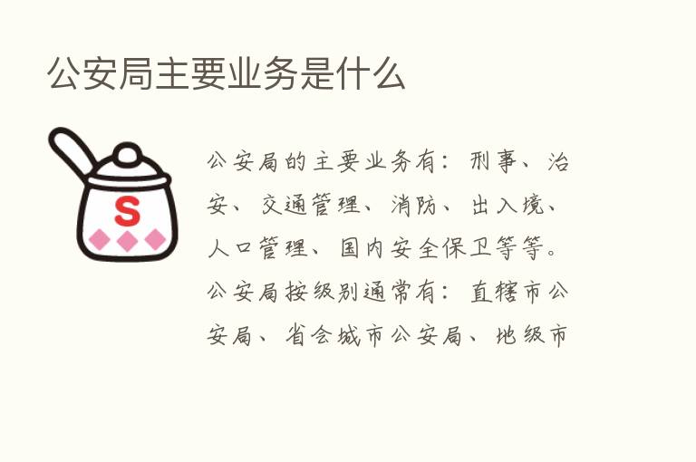 公安局主要业务是什么