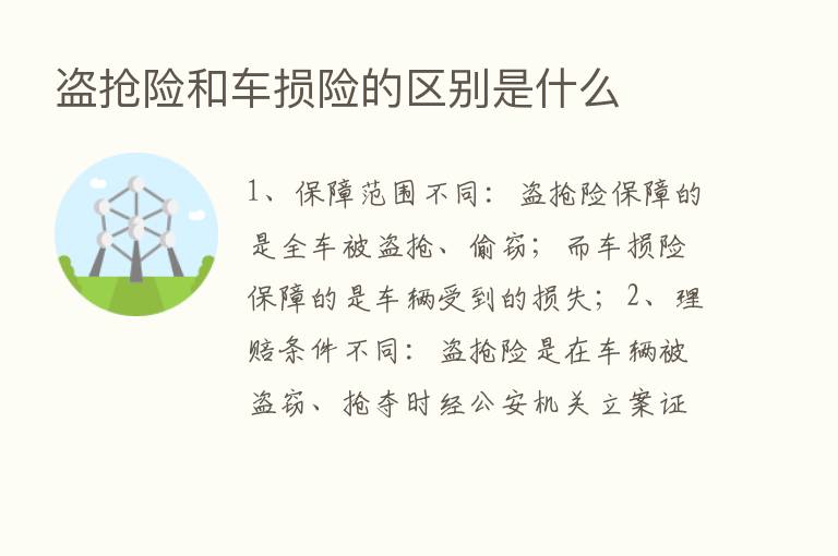 盗抢险和车损险的区别是什么