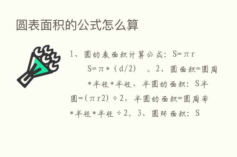 圆表面积的公式怎么算