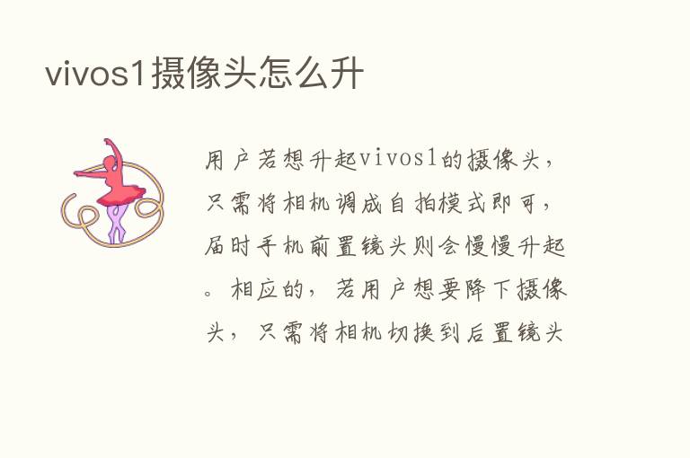 vivos1摄像头怎么升