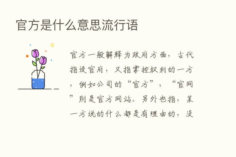 官方是什么意思流行语